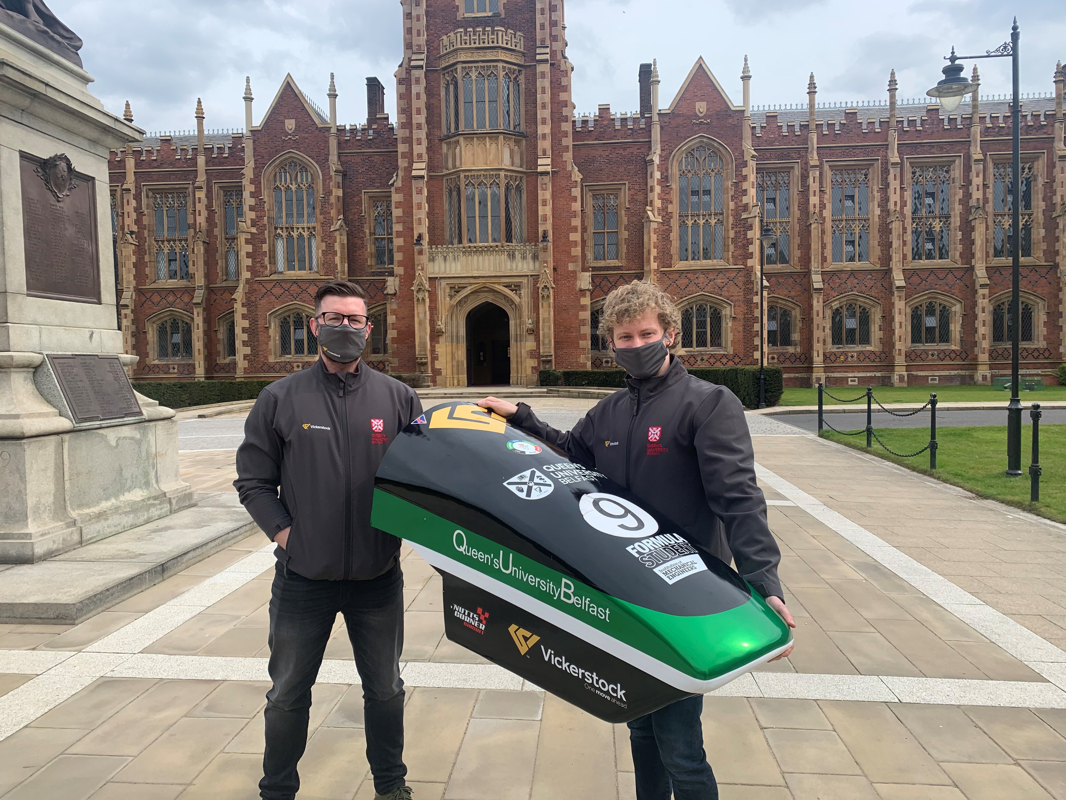 Warren Watson from Vickerstock and Peter Gillian from Queens Formula Student